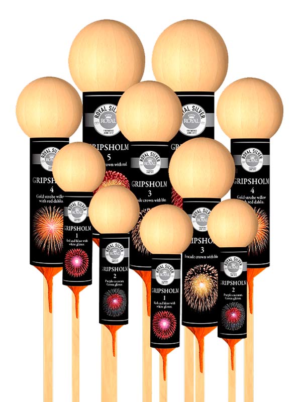 Gipsholm raketpakke - 10 kugleraketter
