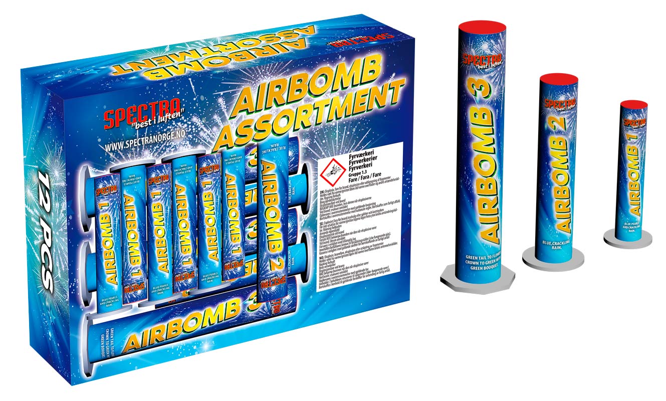 Airbomb sortiment 12 stk.