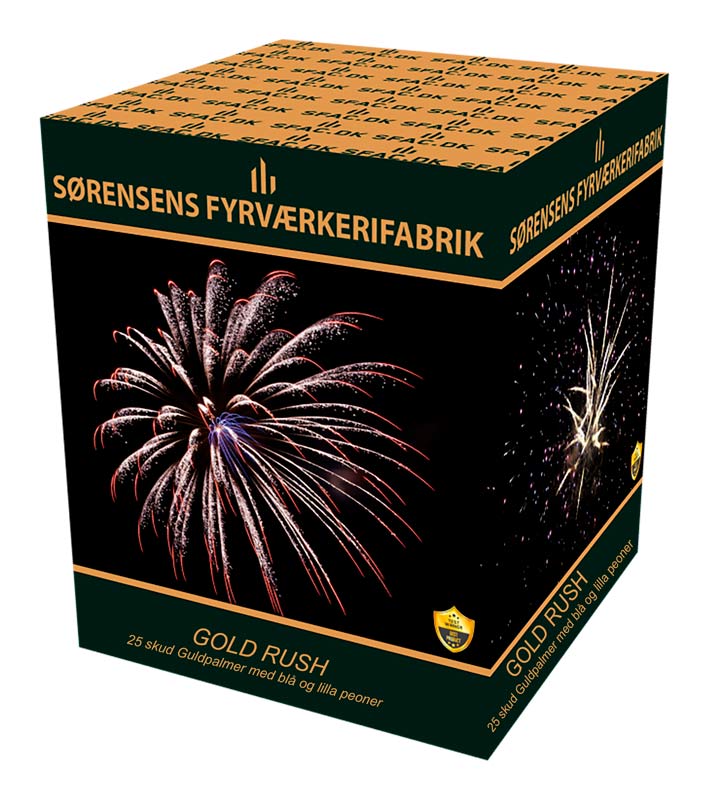 Gold Rush batteri med 25 skud - 20 mm