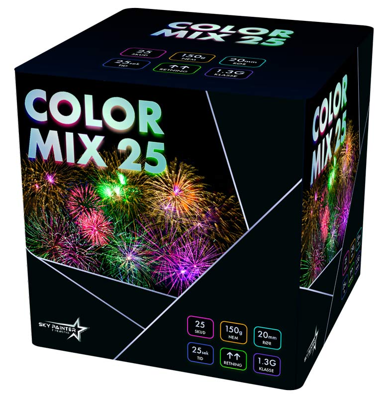 Color mix 25 skuds batteri - 20 mm