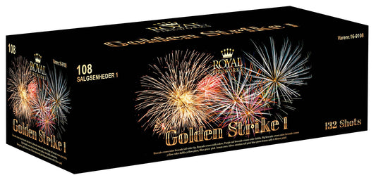Royal fireworksGolden Strike 1 batteri - 132 skud