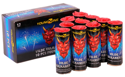 Young Zone Vilde Vulkaner bomberør - 10 stk