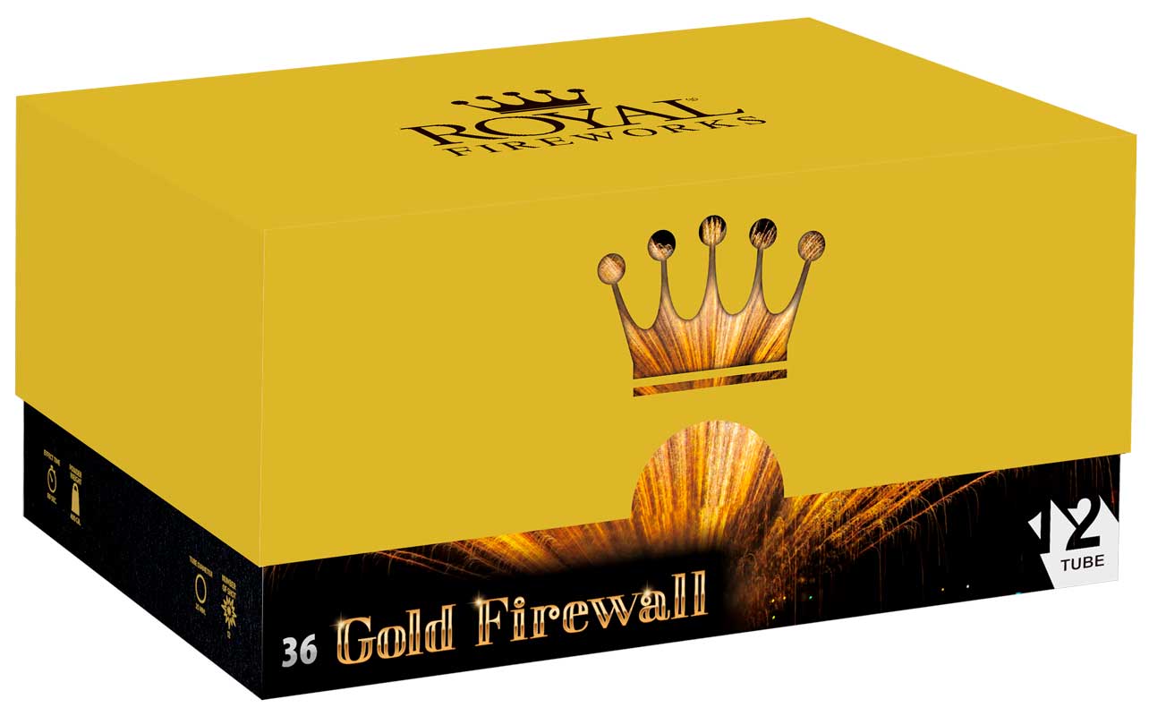 Royal Fireworks Gold Firewall fontæne - 12 rør