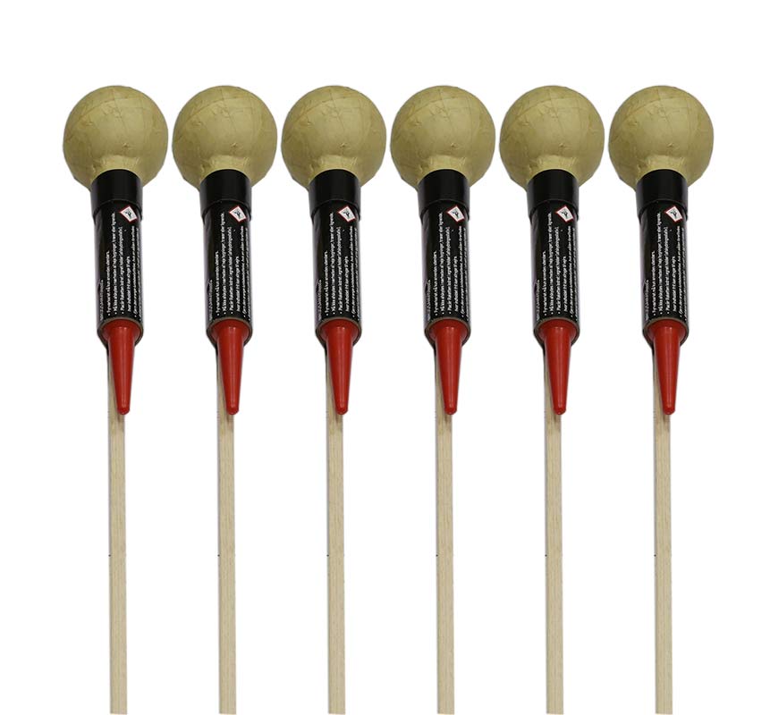 Superballs kugleraketsortiment - 6 flotte raketter