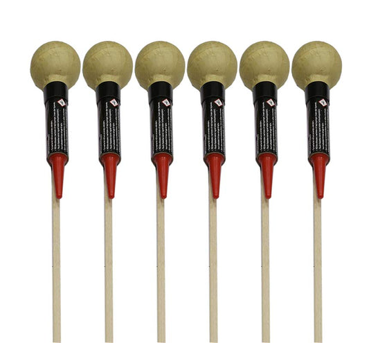 Superballs kugleraketsortiment - 6 flotte raketter