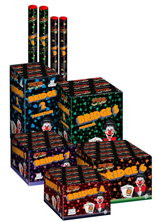 Bridge sortiment med mange dele.