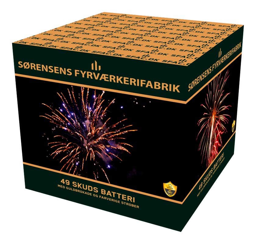 Guldbrokade 49 skuds batteri - 20 mm