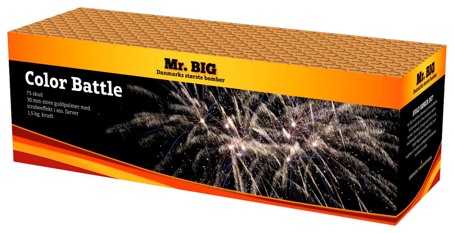 Mr. Big Color Battle batteri 75 skud - 30 mm