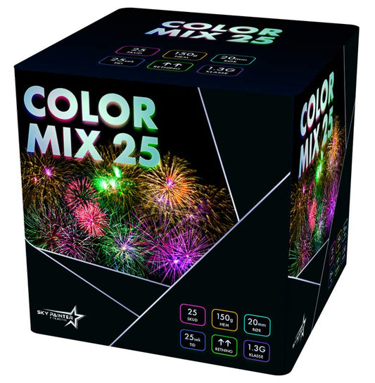 Color mix 25 skuds batteri - 20 mm