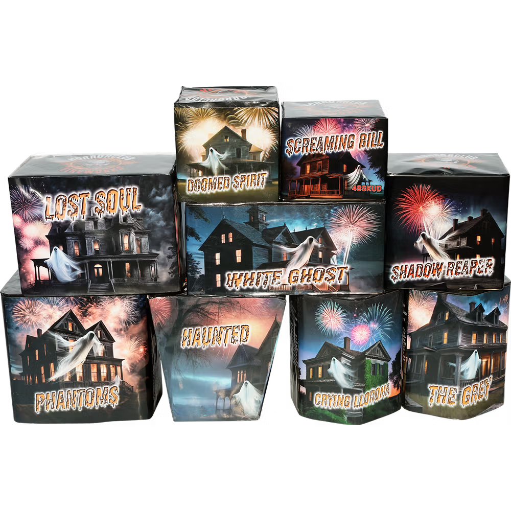 Ghosthouse sortiment 9 batterier! 268 skud ialt