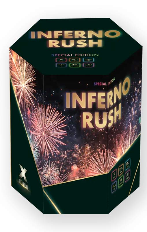 Inferno Rush 19 skuds batteri - 30 mm