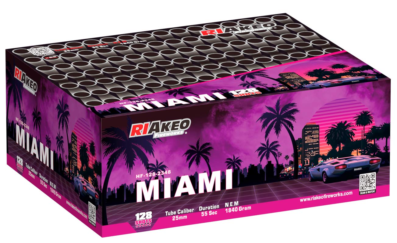 Miami 128 skuds batteri - 25 mm