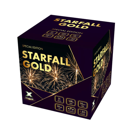 Starfall Gold batteri 21 skud - 20 mm