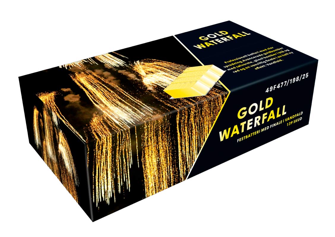 Gold Waterfall batteri 139 skud - 30 mm