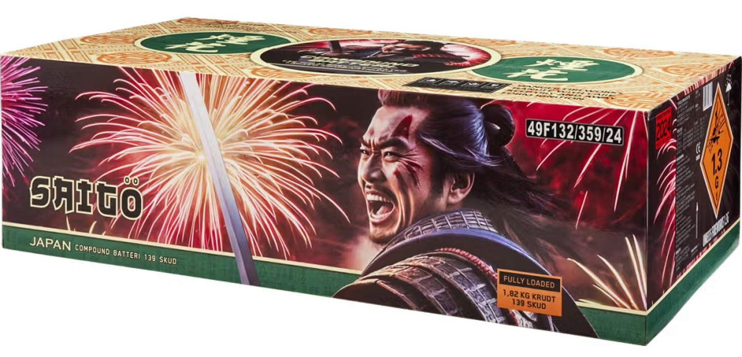 JK Sagiö batteri med 139 skud - 25/30 mm