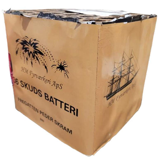 HMF Fregatten Peder Skram batteri med 36 skud - 25 mm