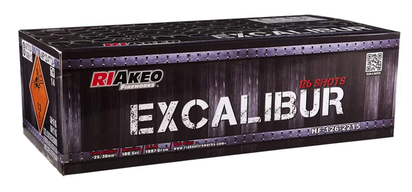 Riakeo Excalibur batteri med 126 skud - 25 / 30 mm