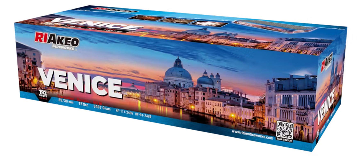 Riakeo Venice dobbelt batteri 192 skud - 25 / 30 mm