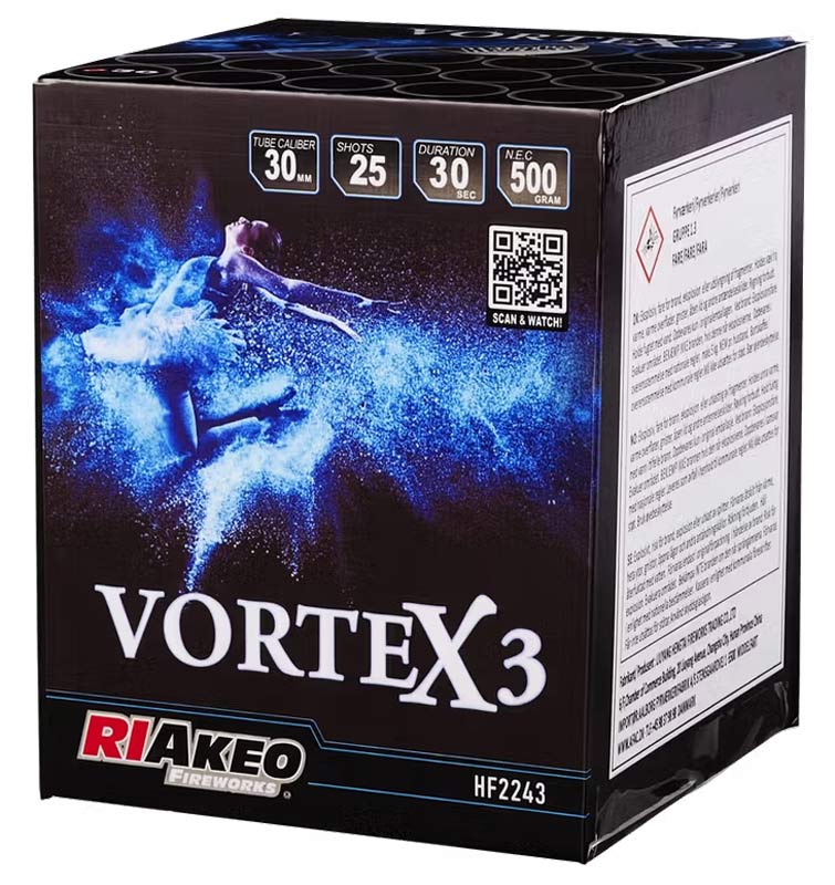 Riakeo Vortex 3 batteri 25 skud - 30 mm